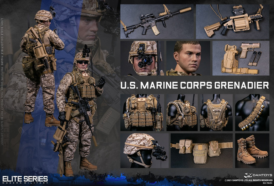 DamToys (78101) U.S. Marine Corps Grenadier 1/6 Scale Figure