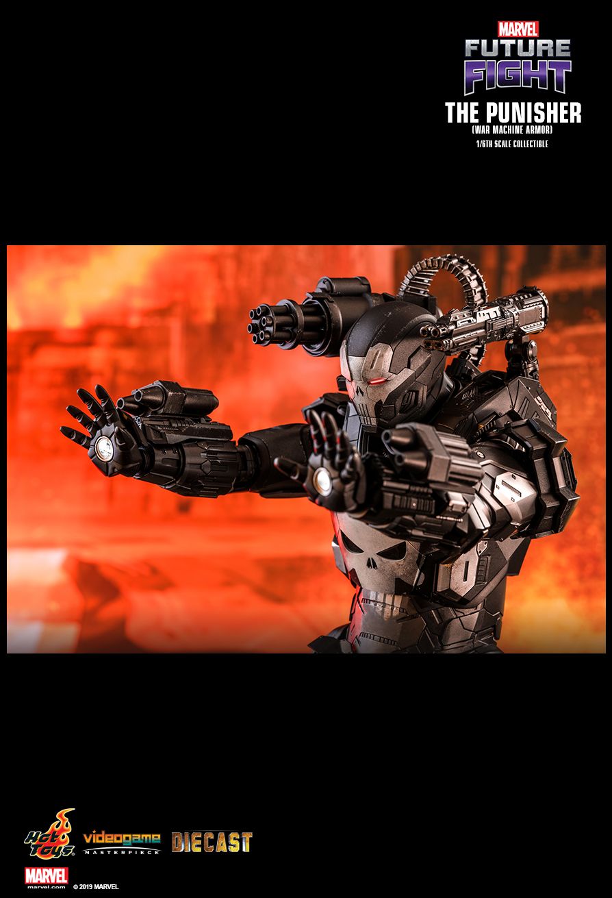 Marvel Future Fight War Machine Punisher Figure Hot Toys VGM33D28