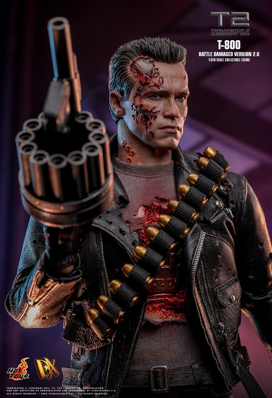 Dx46 Hot Toys DX46 Terminator 2: Judgment Day - T-800 (Battle Damaged ...