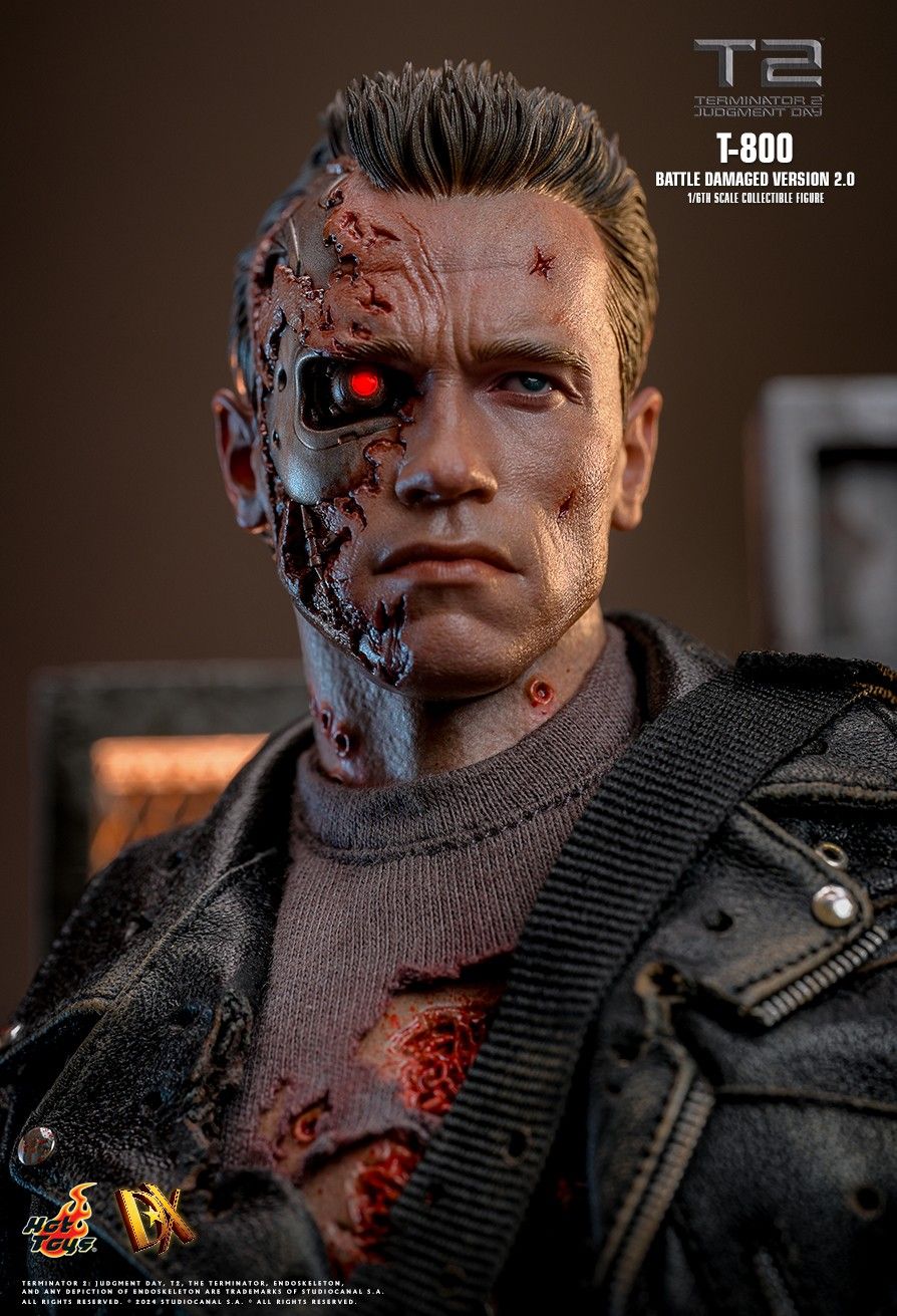 Dx46 Hot Toys DX46 Terminator 2: Judgment Day - T-800 (Battle Damaged ...