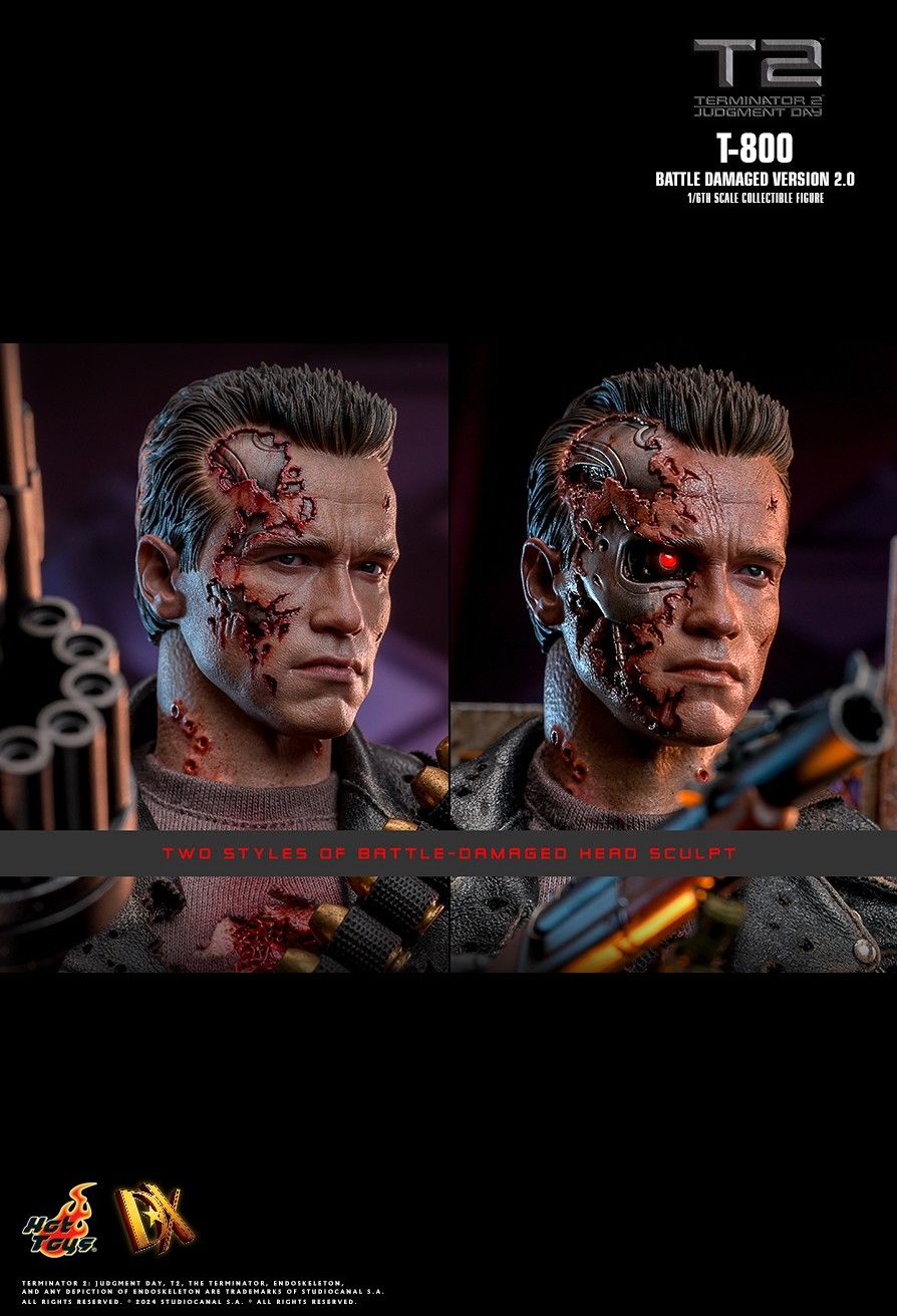 Terminator③1/6[Ｔ−600•VS•T−X(改)]最終値下げ!! Hot Toys DX46 Terminator 2: Judgment Day - T-800 (Battle